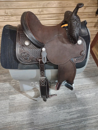 13" Chocolate Stingray Hardseat by Martin Saddlery 