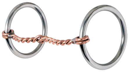 Loose Ring Snaffle-3/8" Twisted Copper Bit by Reinsman