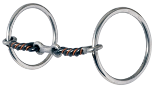 Loose Ring Snaffle-3-Piece Sweet & Sour Dog Bone Bit by Reinsman