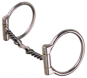 Offset Dee-3/8" Twisted Dog Bone Snaffle Bit by Reinsman