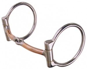 Offset Dee-3/8" Smooth Copper Snaffle Bit by Reinsman