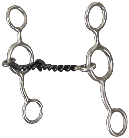 Junior Cow Horse-5/16" Small Twisted Sweet Iron Snaffle Bit by Reinsman