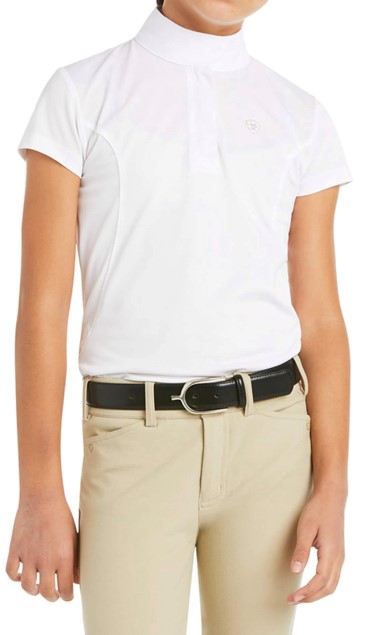 Kid's Aptos White Show Shirt by Ariat