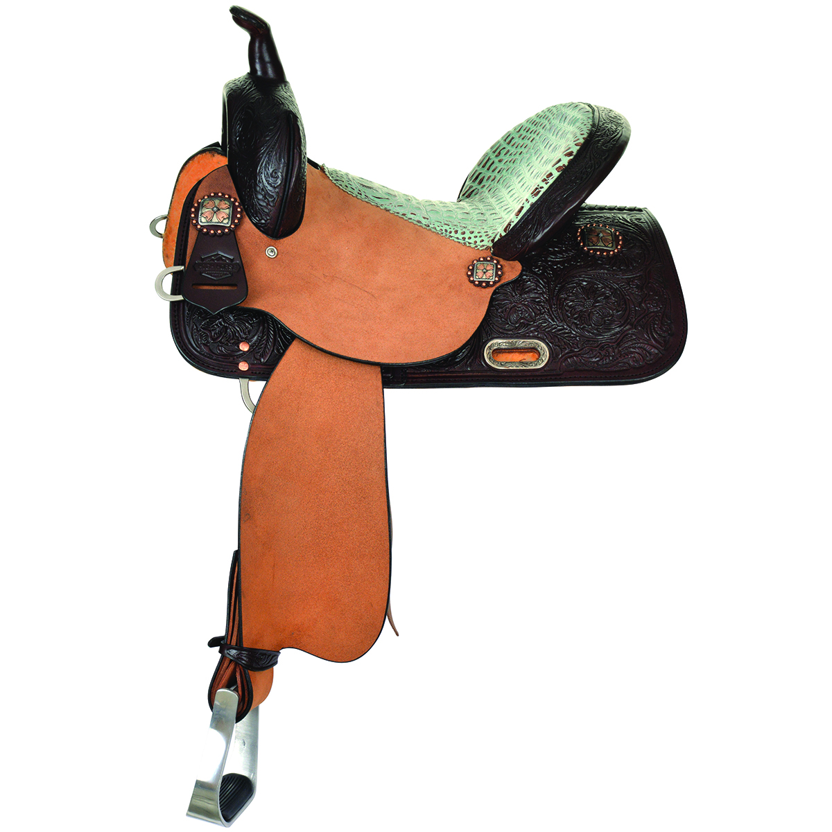 Faux Gator Runaway Barrel Saddle by High Horse