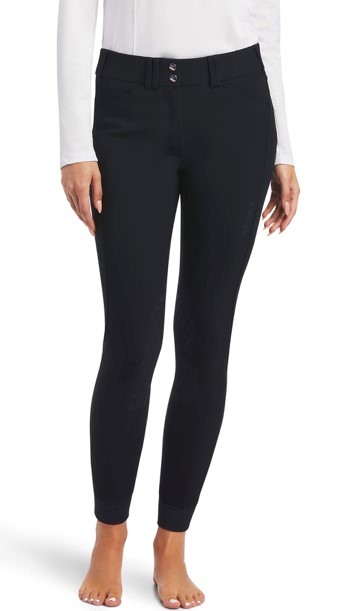 Women's Tri Factor Grip Knee Patch Black Breech by Ariat