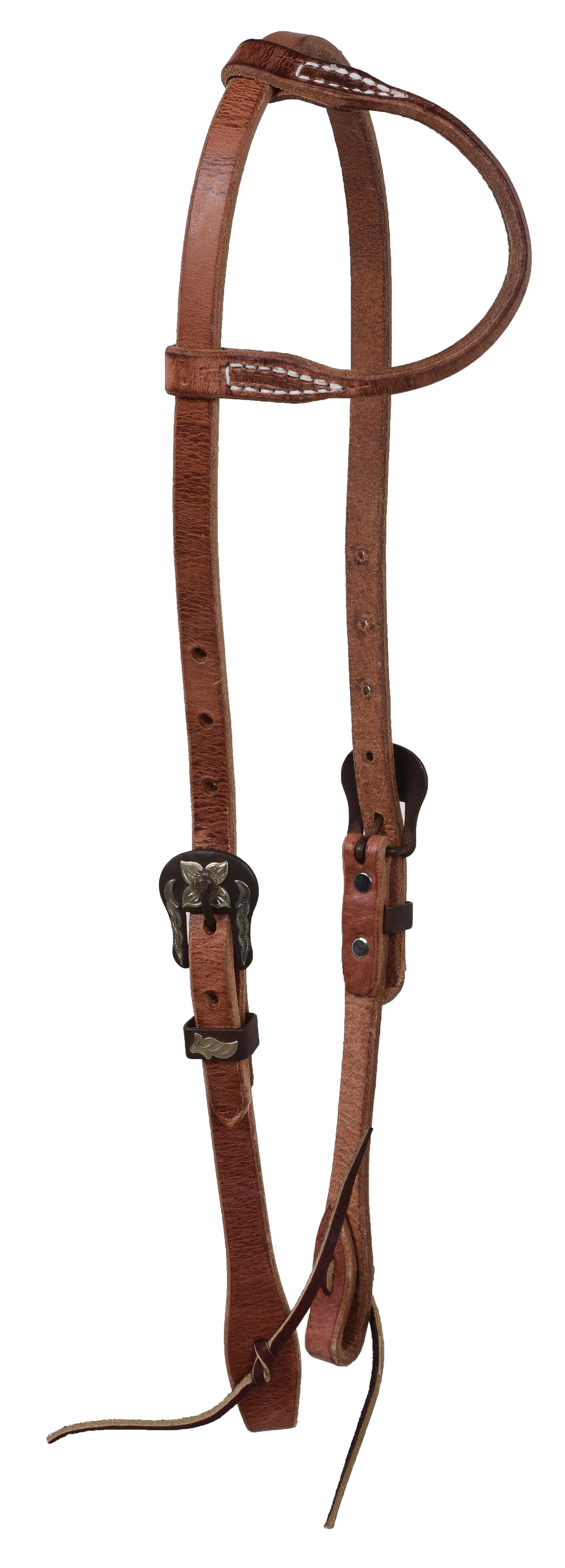 Quick Change Sliding Rolled Ear Headstall by Berlin Custom Leather