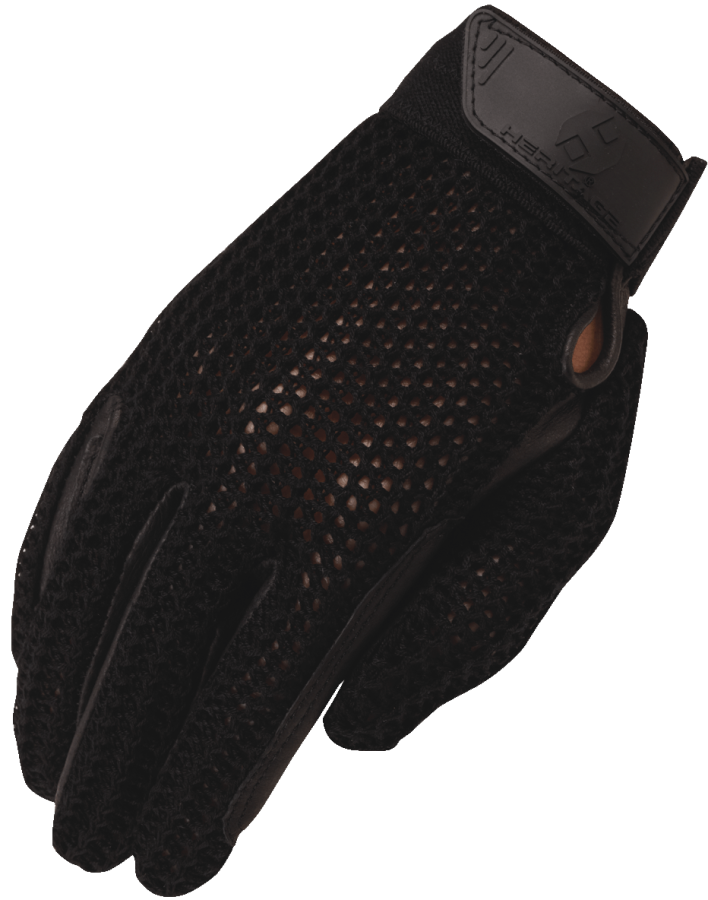 Black Crochet Riding Glove by Heritage Gloves