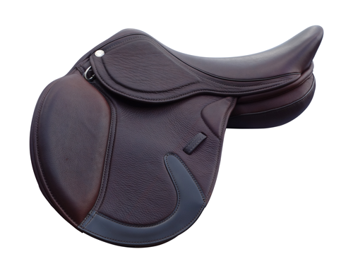 16 "Chocolate Brown Kids Merida English Saddle with Adult Flaps Saddle by Royal Highness