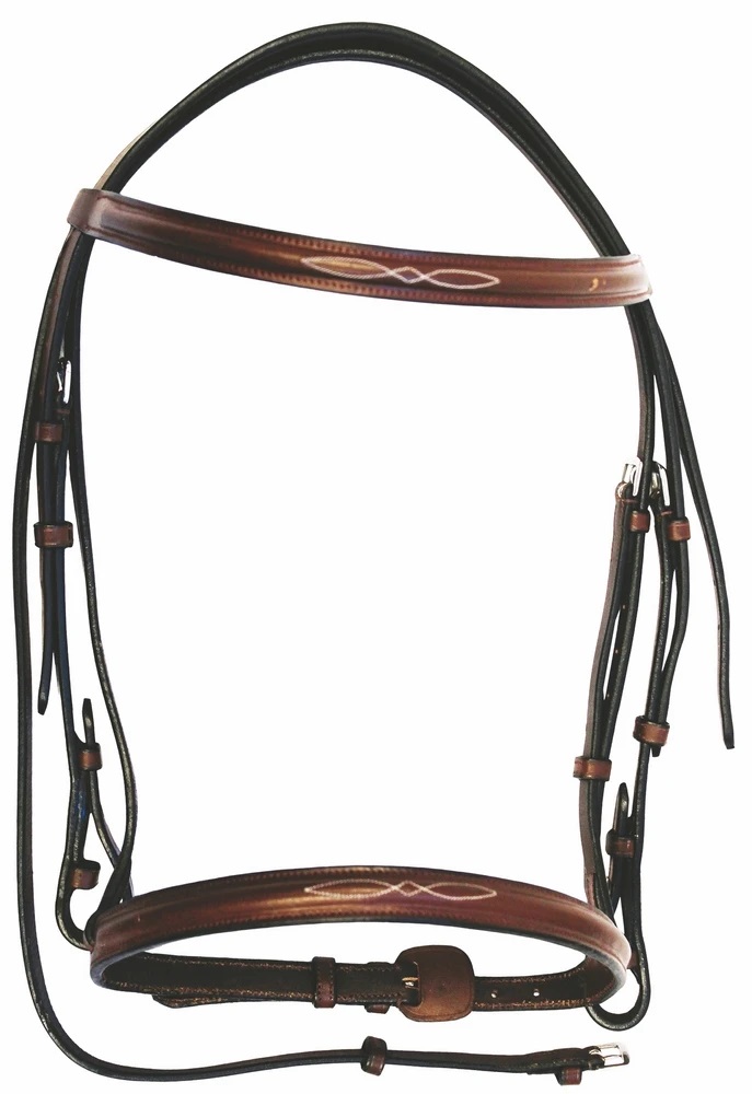 Advantage Fancy Raised Snaffle Bridle with Laced Reins by Henri De Rivel