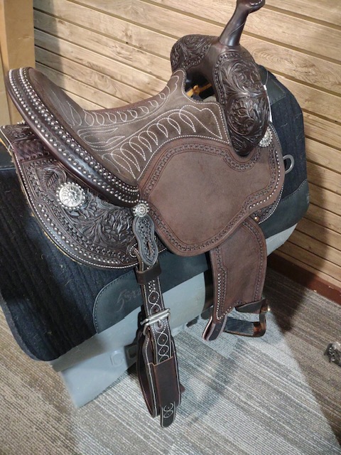 13.5" Chocolate BTR with Suede Seat by Martin Saddlery 