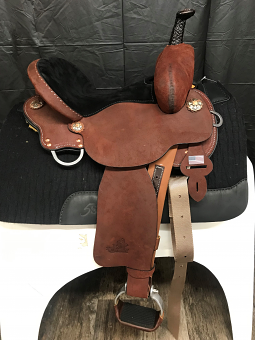 14" Wide Fit Josey-Mitchell Featherlight Barrel Saddle by Circle Y Saddlery