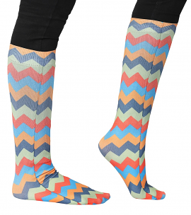 Ladies Coolmax Printed Boot Socks by Tuff Rider