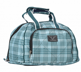 Teal Plaid Bonum Equestrian Helmet Bag by Tuff Rider