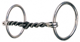 Loose Ring Snaffle- 7/16" Large Twisted Sweet Iron Bit by Reinsman
