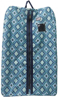Navy, White and Royal Blue Geometric Print Artemis Garment Bag by Equine Couture