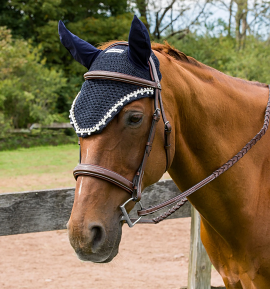 Fly Bonnet with Pearls and Crystals by Equine Couture