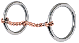 Loose Ring Snaffle-3/8" Twisted Copper Bit by Reinsman