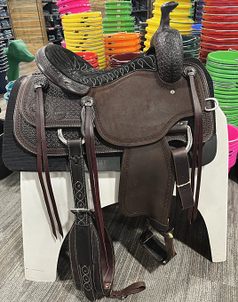 15" Chocolate All-Around with Full Seat by Martin Saddlery