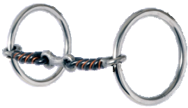 Loose Ring Snaffle-3-Piece Sweet & Sour Dog Bone Bit by Reinsman