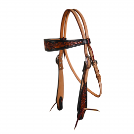 Headstall with Tooled Brow by Professionals Choice