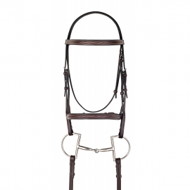 Fancy Stitched Raised Padded Bridle with Laced Reins by Camelot