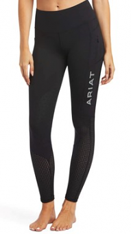 Women's Eos Knee Patch Black Tights by Ariat