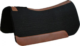 Black Western Contoured Wool Saddle Pad by 5 Star Equine