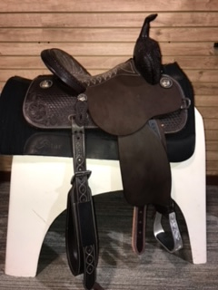 13.5" Chocolate Stingray with Chocolate Suede seat by Martin Saddlery