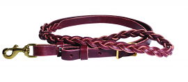 3-PLAIT BUR ROPING REIN SB by Professionals Choice