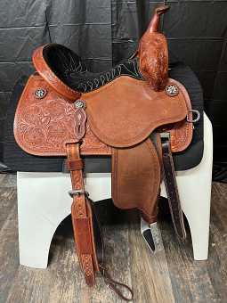 14" Chestnut Stingray with Black Full Suede Seat by Martin Saddlery
