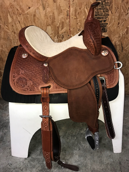 14.5" Chestnut Stingray with Sand Suede Full Seat by Martin Saddlery