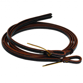 5/8 Burgundy Latigo Reins by Professionals Choice