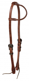 Quick Change Sliding Rolled Ear Headstall by Berlin Custom Leather