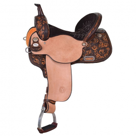 15" Kelly Kaminski New Frontier Vintage Barrel Saddle by Circle Y Saddlery