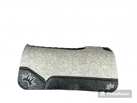 Black Elephant with Black and White Crown Saddle Pad by Best Ever Pads