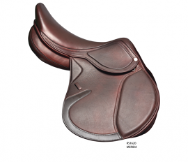 Brown Merida Double Leather English Saddle by Royal Highness