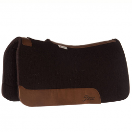 Chocolate Western Contoured Wool Saddle Pad by 5 Star Equine