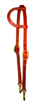 Sliding One Ear Headstall w/ Snaps by Berlin Leather Company