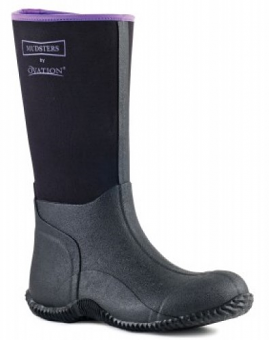 Women's Black & Purple Mudster Tall Barn Boot by Ovation