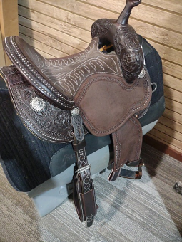 13.5" Chocolate BTR with Suede Seat by Martin Saddlery 
