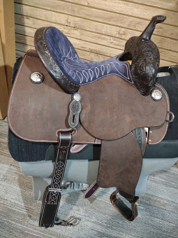 13.5" Stingray with Navy Suede Seat by Martin Saddlery 