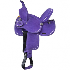 Purple King Series Youth Stratford Suede Barrel Saddle by JT International