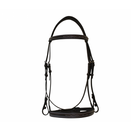 Brown Double Stitch Fancy Leather Bridle by Royal Highness