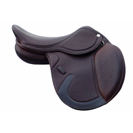 Brown Merida Kid's Double Leather Close Contact English Saddle by Royal Highness